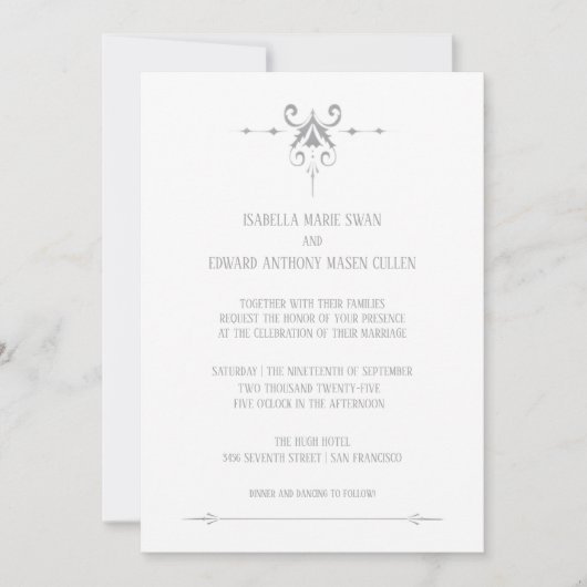 Invitation Toujours et toujours Bella et Edward Mariage (Devant)