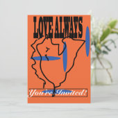 Invitation Toujours inviter avec amour (Debout devant)