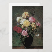 Invitation Toujours la vie avec des fleurs dans Vase par Olaf (Devant / Derrière)