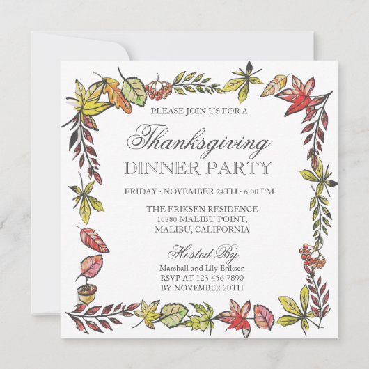 Invitation Toujours quelque chose être reconnaissant pour (Dos)