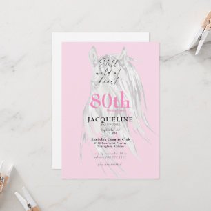 Invitation Toujours Sauvage à Cœur 80e Anniversaire Pour Elle