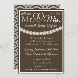 Invitation "Toujours Son Monsieur & Sa Madame" Vow Renewal In