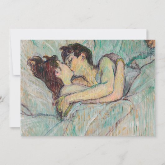 Invitation Toulouse-Lautrec - En Lit, Baiser (Devant)