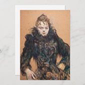 Invitation Toulouse-Lautrec - Femme avec un Boa Noir (Devant / Derrière)