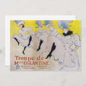 Invitation Toulouse-Lautrec - Troupe de Mlle Eglantine (Devant / Derrière)