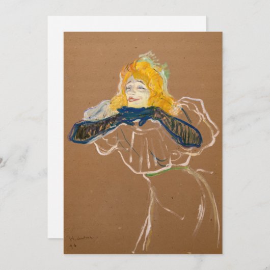Invitation Toulouse-Lautrec - Yvette Guilbert Singing (Devant / Derrière)