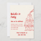 Invitation Tour Champagne à 40 mains tirée 40e anniversaire (Devant)