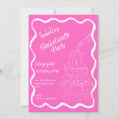 Invitation Tour Champagne Rose Tête à main Bachelorette (Devant)