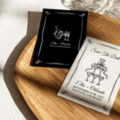 Invitation Tour de champagne dessinée à la main pour save the