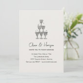 Invitation Tour de champagne Doodle Nom personnalisé Mariage (Debout devant)