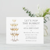 Invitation Tour de Champagne Elégante fête du 40e anniversair (Debout devant)