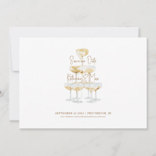 Invitation Tour de champagne Mariage Sauvegarder notre date