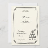 Invitation Tour de Champagne Mariage Whimsical (Devant)