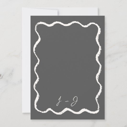 Invitation Tour de Champagne noir & blanc Rétro Sauvez la dat (Dos)