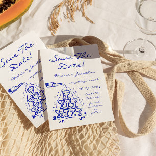 Invitation Tour de Champagne Tiré À La Main De Whimsical Enre