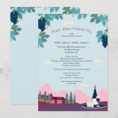 Invitation Tour de l'industrie vinicole Bachelorette Party (Devant / Derrière)