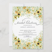 Invitation Tour de mariage Tournesol jaune d'automne (Devant)