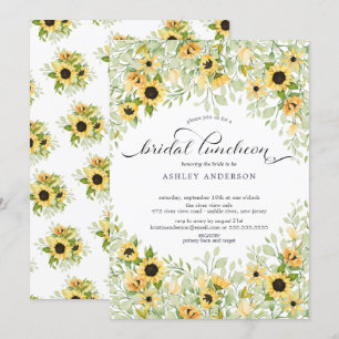 Invitation Tour de midi de mariage Tournesol jaune d'automne