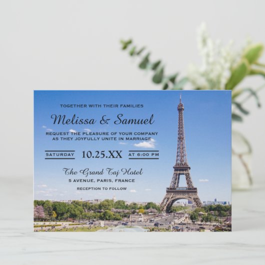 Invitation Tour Eiffel (Debout devant)