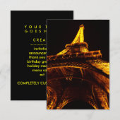 Invitation tour eiffel (Devant / Derrière)