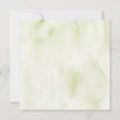 Invitation Tour Eiffel aquarelle verte Remerciements de maria (Dos)