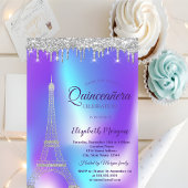 Invitation Tour Eiffel Argent, Lecteurs Holographique Quincea