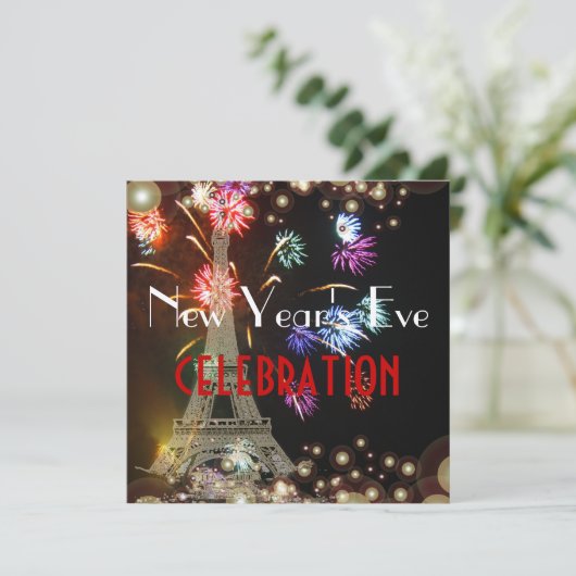 Invitation Tour Eiffel, bulles de champagne pyrotechniques (Debout devant)