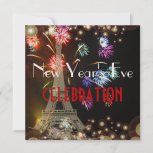Invitation Tour Eiffel, bulles de champagne pyrotechniques