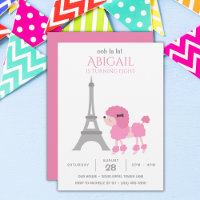 Tour Eiffel Caniche Rose Fête d'Anniversaire Adora