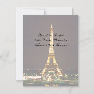 Invitation Tour Eiffel de nuit