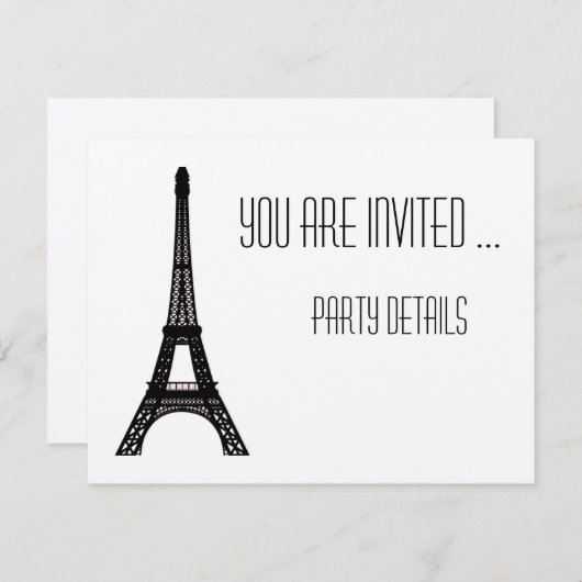Invitation Tour Eiffel de Paris (Devant / Derrière)