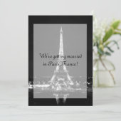 Invitation Tour Eiffel en soirée (Debout devant)