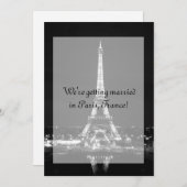 Invitation Tour Eiffel en soirée (Devant / Derrière)