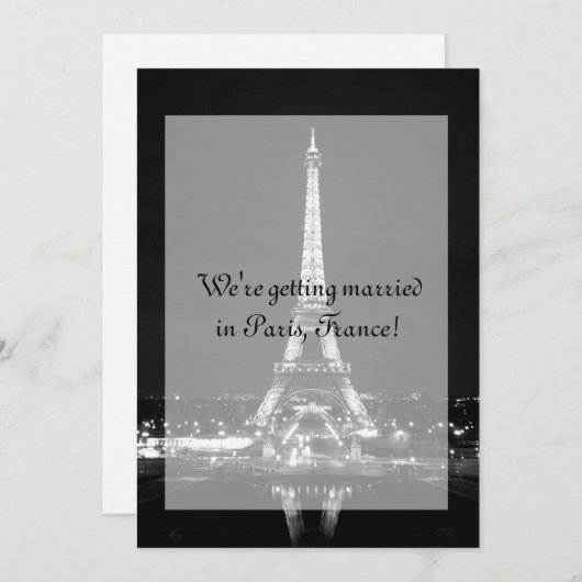 Invitation Tour Eiffel en soirée (Devant / Derrière)