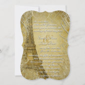 Invitation Tour Eiffel Feuille (Devant)