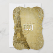 Invitation Tour Eiffel Feuille (Dos)