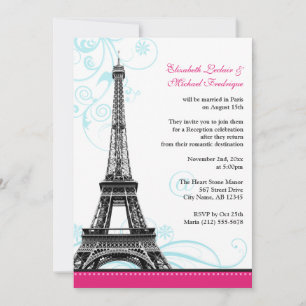 Invitation Tour Eiffel flamboyante Réception parisienne SEULE