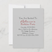 Invitation tour eiffel fleurie Paris fête d'anniversaire (Dos)