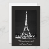 Invitation Tour Eiffel la nuit (Devant / Derrière)
