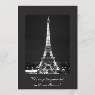 Invitation Tour Eiffel la nuit