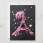 Invitation Tour Eiffel Lune de nuit (Dos)