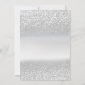 Invitation Tour Eiffel Paillettes Argent, Verre, Talons 80th (Dos)