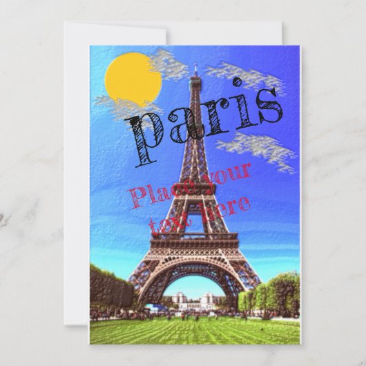 Invitation Tour Eiffel Paris (Devant)