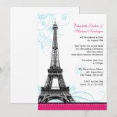 Invitation Tour Eiffel Paris Accueil Flourish UNIQUEMENT (Devant / Derrière)