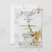 Invitation Tour Eiffel Paris Ballons Marbre Or (Dos)