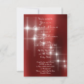 Invitation Tour Eiffel Paris Étoiles étincelantes Diamant de (Dos)