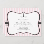 Invitation Tour Eiffel Paris Fête des mariées (Devant / Derrière)