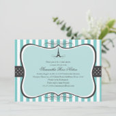 Invitation Tour Eiffel Paris Fête des mariées (Debout devant)