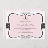 Invitation Tour Eiffel Paris Fête des mariées (Devant / Derrière)