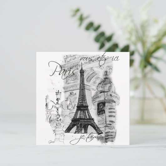 Invitation Tour Eiffel Paris La Tour Eiffel (Debout devant)